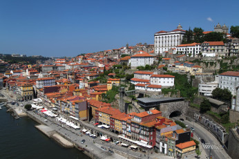 обоя porto, portugal, города, панорамы, порто, португалия, дома, набережная, море