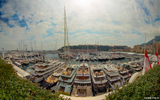 Обои картинки фото monaco, yacht, show, 2013, корабли, порты, причалы, монако, яхты, панорама, гавань
