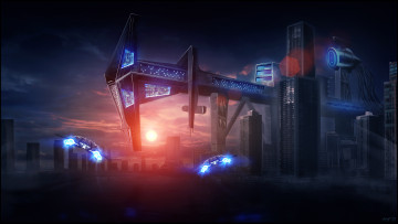 Картинка фэнтези космические+корабли +звездолеты +станции будущее мир иной корабли город космические