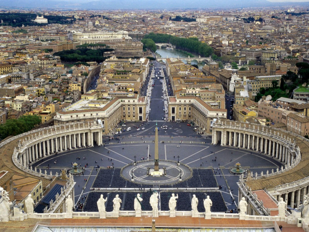 Обои картинки фото plaza, san, pietro, vatican, city, города, рим, ватикан, италия