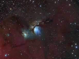 Картинка окрестности m78 космос галактики туманности