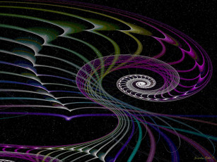 Картинка 3д графика fractal фракталы абстракция тёмный фон узор