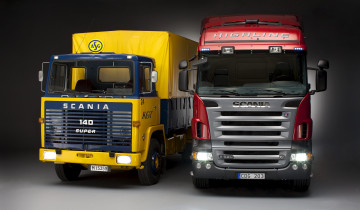 Картинка scania+lbs140+46s+and+scania+r+620 автомобили scania дизельные двигатели ab автобусы судовые грузовые швеция