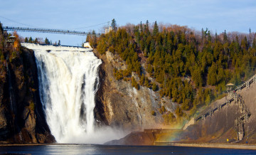 Картинка montmorency+falls++quebec +канада природа водопады