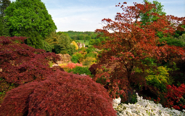 Обои картинки фото scotney castle  gardens,  kent, природа, парк