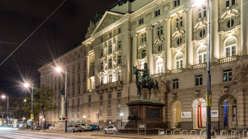 Картинка города вена+ австрия фонари памятник здание