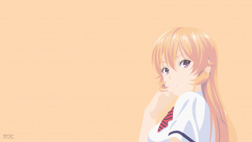 Картинка аниме shokugeki+no+soma фон взгляд девушка