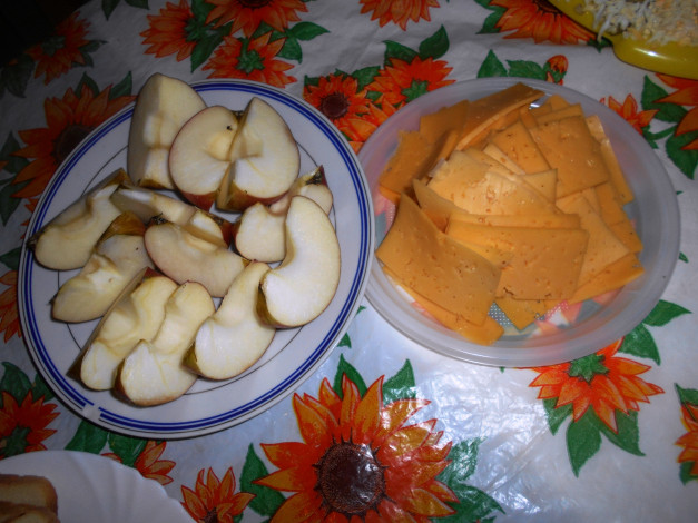 Обои картинки фото еда, Яблоки, яблоки, сыр
