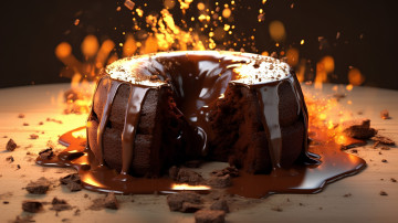 Картинка еда пирожные +кексы +печенье шоколадный кекс сироп
