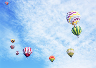 Картинка авиация воздушные шары облака
