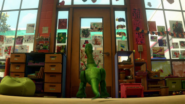 обоя toy, story3, мультфильмы, story, дверь, рисунки, комната, динозавр