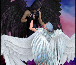 Картинка 3д+графика ангел+ angel ангелы