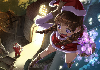 Картинка аниме зима +новый+год +рождество otoi rekomaru santa claus