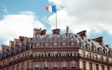 Картинка города париж+ франция hotel du louvre