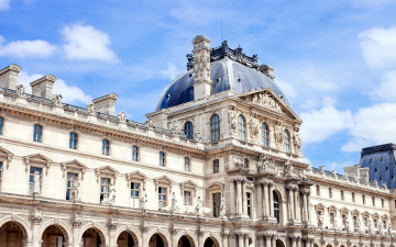 Картинка города париж+ франция louvre