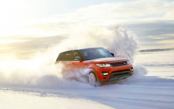 Картинка range+rover автомобили range rover рендж ровер кроссовер снег оранжевый