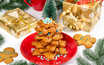 Картинка праздничные -+разное+ новый+год елка подарки печенье пряники