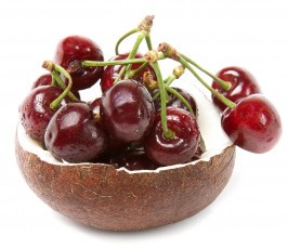 Картинка еда вишня черешня ягоды витамины