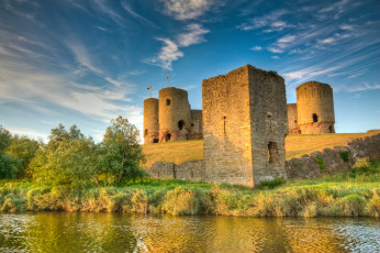 Картинка rhuddlan+castle города -+дворцы +замки +крепости башни стены замок