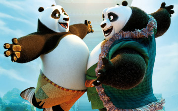 обоя kung fu panda 3, мультфильмы, панда