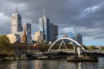 Картинка melbourne города мельбурн+ австралия панорама небоскребы