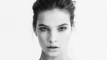 Картинка девушки barbara+palvin лицо черно-белая модель