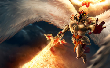 Картинка фэнтези ангелы меч ангел крылья фон