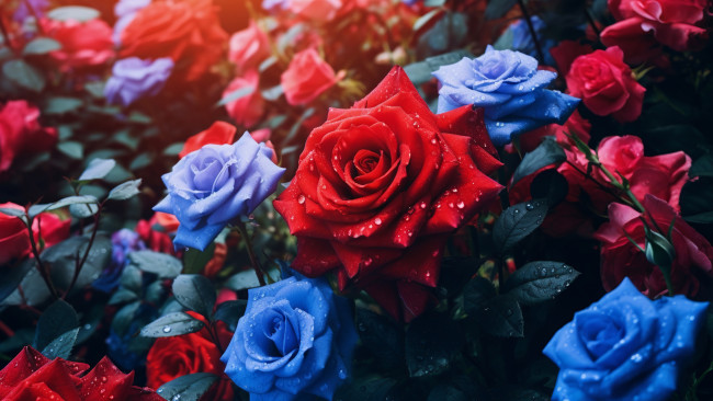 Обои картинки фото 3д графика, цветы , flowers, лето, цветы, розы, сад, кусты, роз, ии-арт, нейросеть