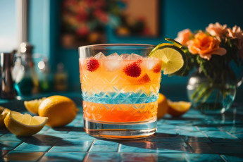Картинка еда напитки +коктейль лимон коктейль лед