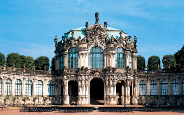 Картинка города дрезден германия zwinger palace wallpavillon