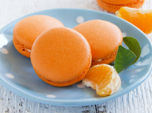 Картинка еда -+макаруны мандарин пирожное