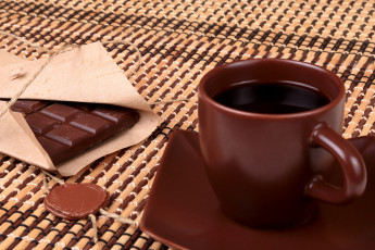 обоя еда, кофе,  кофейные зёрна, плитка, шоколада