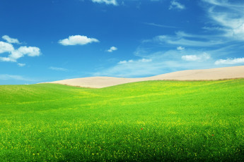 Картинка природа поля пейзаж небо облака поле