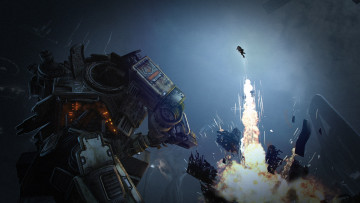 Картинка titanfall видео+игры взрыв робот