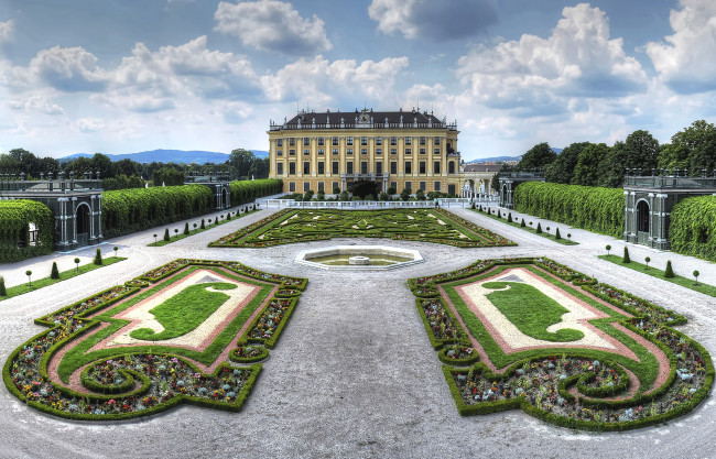 Обои картинки фото города, вена , австрия, парк, дворец