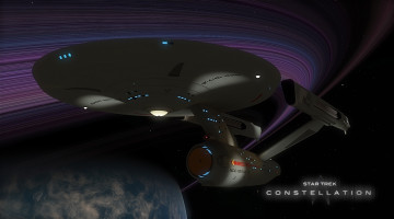 Картинка видео+игры -+star+trek+constellation планета вселенная полет космический корабль