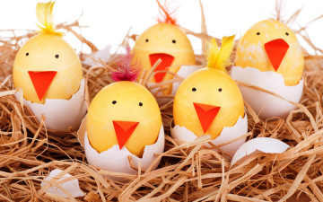 Картинка праздничные пасха улыбки яйца гнездо eggs smile easter funny