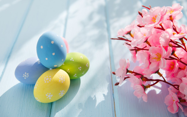 Обои картинки фото праздничные, пасха, delicate, blessed, flowers, holiday, decoration, eggs, easter, pastel, spring, цветы, яйца