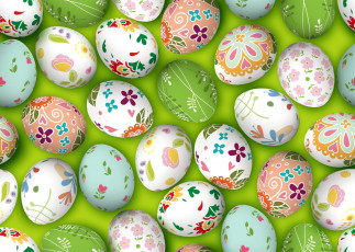 Картинка праздничные пасха яйца крашенки