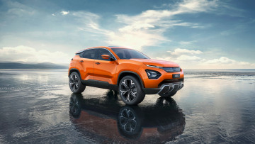 Картинка 2018+tata+h5x+concept автомобили tata концепт оранжевый кроссовер concept h5x 2018