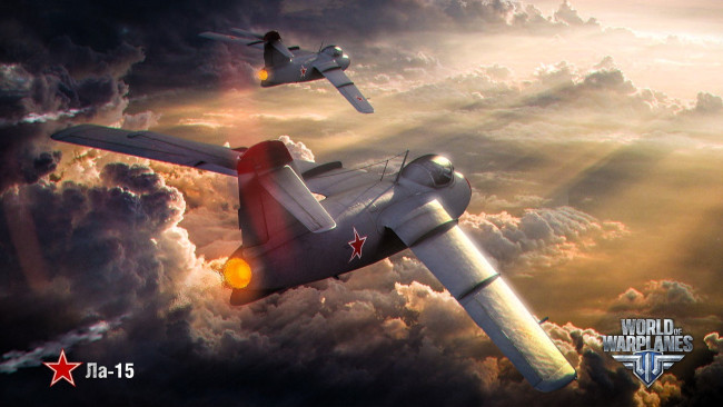 Обои картинки фото видео игры, world of warplanes, самолеты, полет, небо, облака