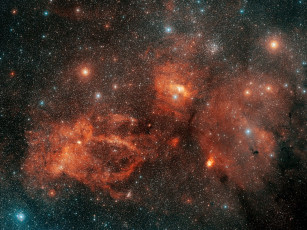 Картинка ngc 7635 пузырь космическом море космос галактики туманности