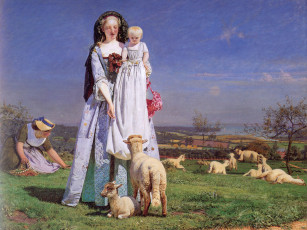 Картинка pretty baa lambs рисованные john everett millais
