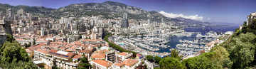 обоя monaco, города, монте, карло, монако, горы, море, яхты, панорама, побережье, здания