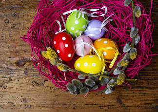 Картинка праздничные пасха верба easter весна яйца