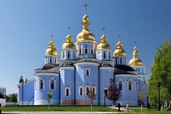 обоя михайловский златоверхий монастырь, города, киев , украина, михайловский, златоверхий, собор