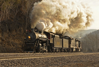 Картинка техника паровозы состав локомотив дорога рельсы железная