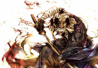 обоя аниме, rurouni kenshin, меч, самурай, shishio, makoto