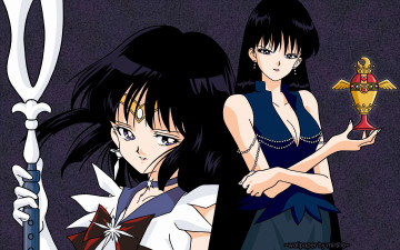 Картинка аниме sailor+moon sailor девушка hotaru tomoe воин оружие saturn грааль