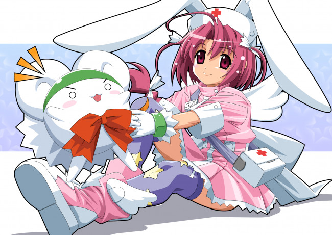 Обои картинки фото аниме, nurse witch komugi-chan, nurse, witch, komugi-chan, девочка, арт